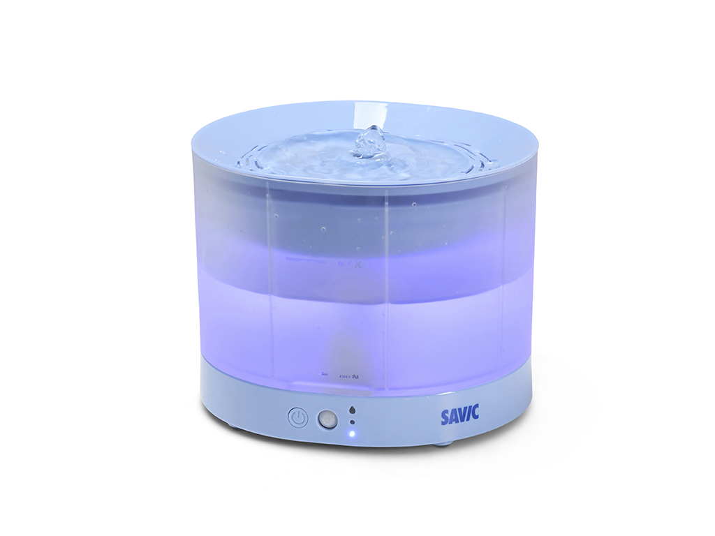 Savic Sensa Water Fountain Blue with translucent water reservoir and LED indicators