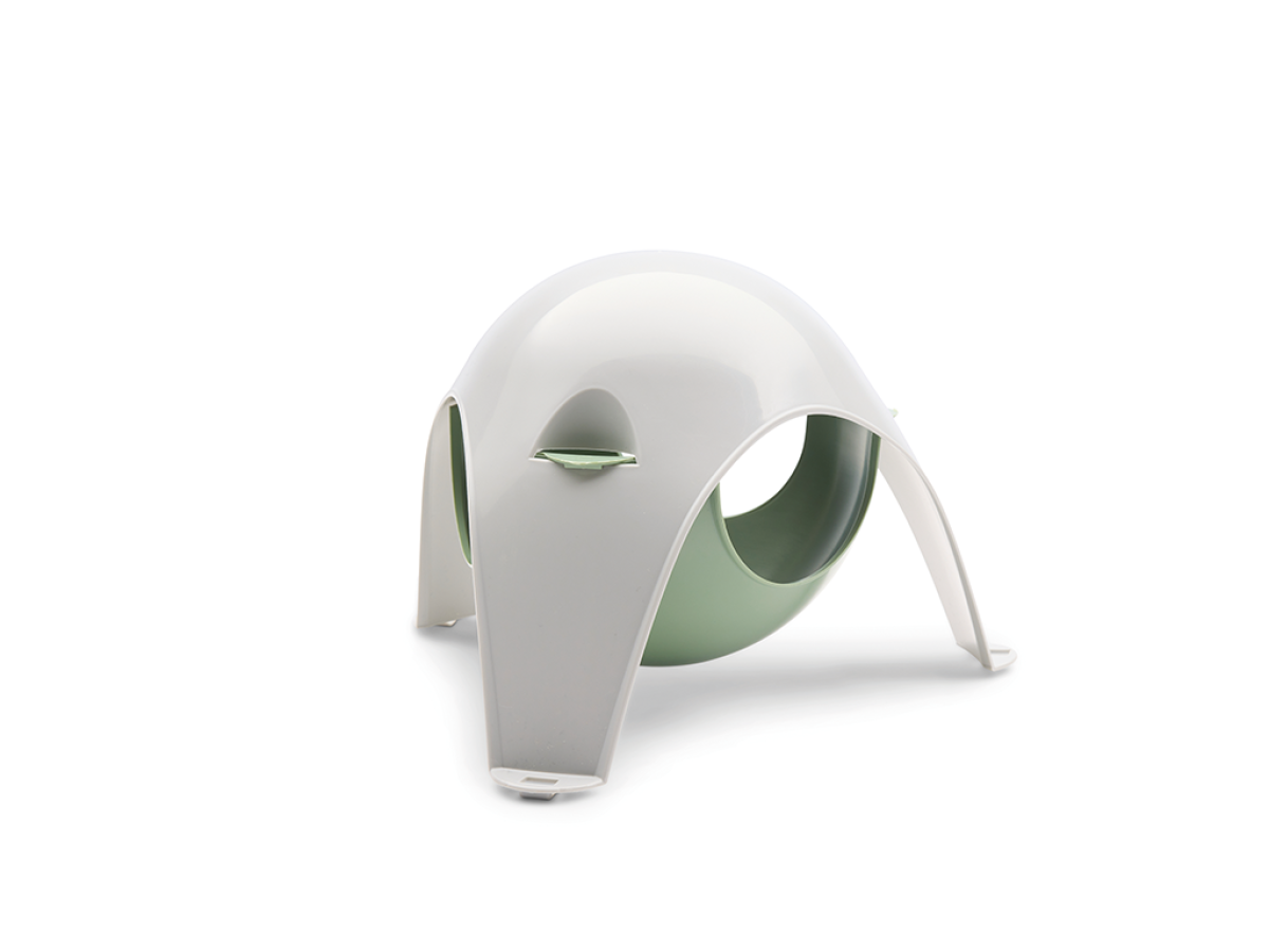 Sputnik XL small animal hideaway - light grey-botanical green