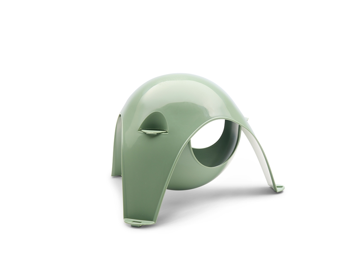 Sputnik XL small animal hideaway - light grey-botanical green