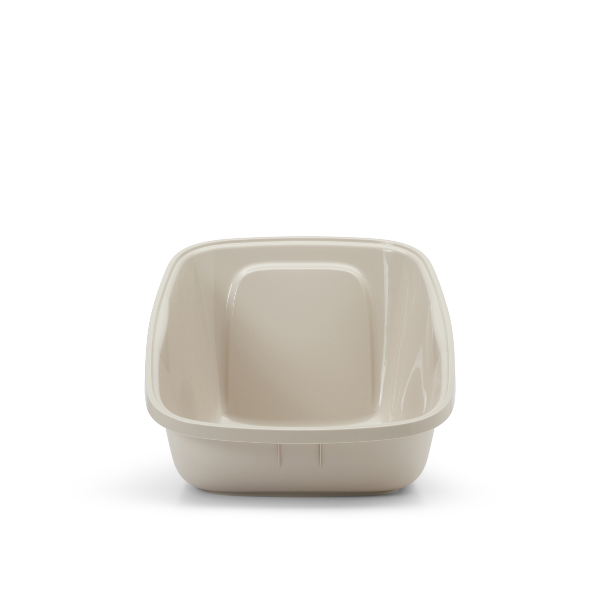 Aseo Giant Mocha – Extra-Large Cat Litter Tray Frontal view of Savic Aseo Giant Mocha extra-large open cat litter tray with white rim and raised sides