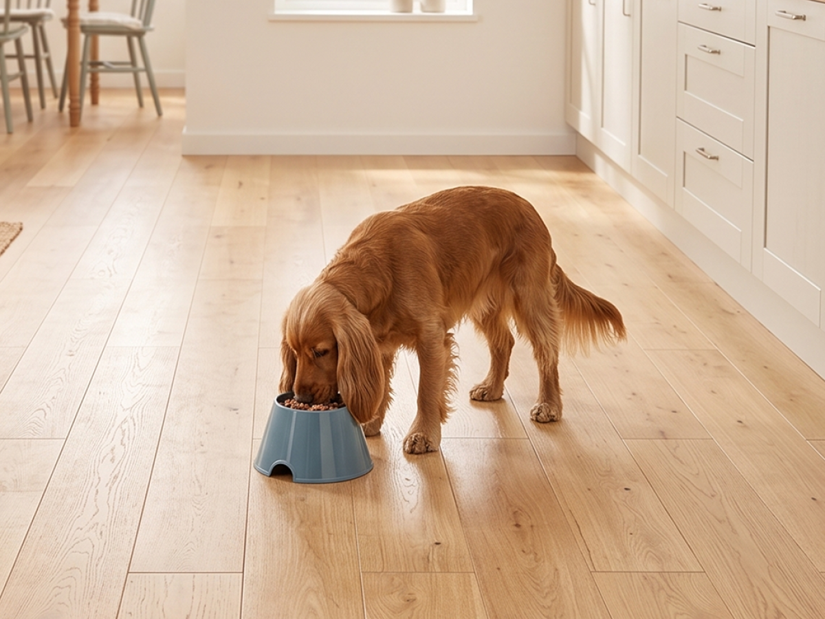 Savic Picnic Cocker feeding bowl bluestone for Cocker Spaniels, 700 ml, 13 x 13 x 10 cm, narrow design ears stay clear.