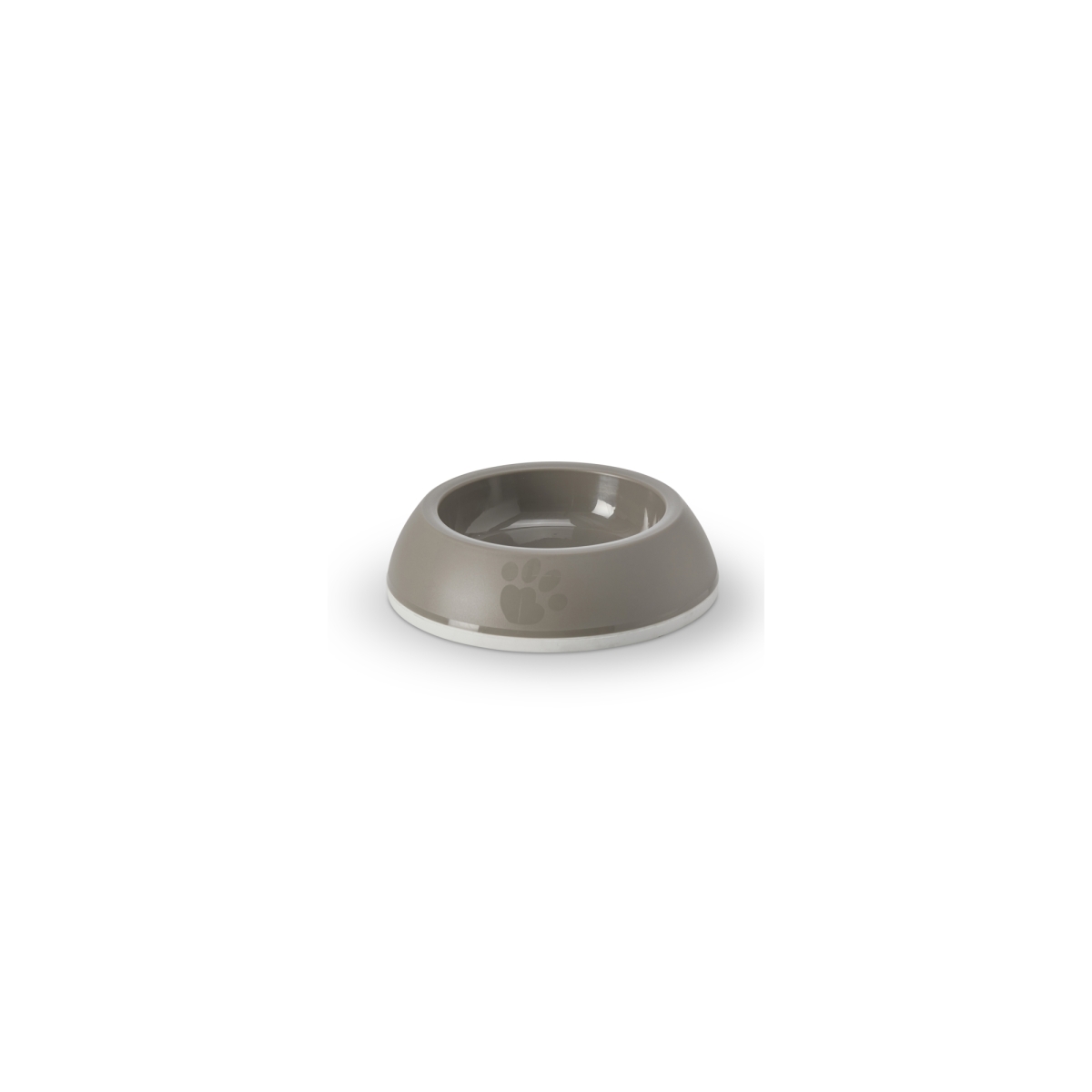 Savic Delice Cat Bowl warm grey for cats and kittens, 0.2 L, 10.5 x 10.5 x 4 cm, rubber non-slip rim.