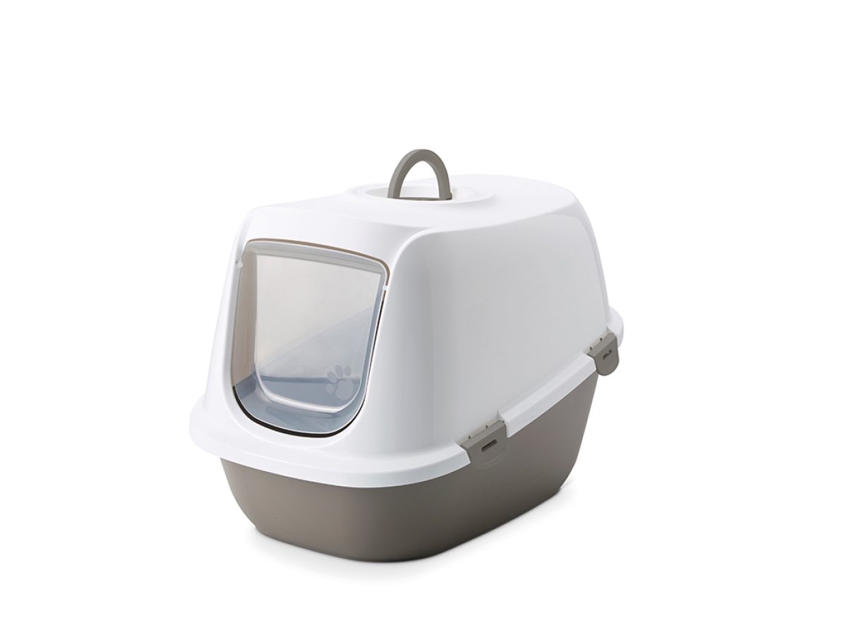 Leo Toilet Home in Warm Grey - Spacious and Stylish Solution for Larger Cats