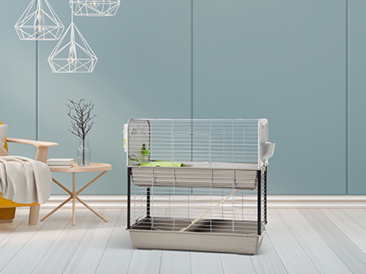 Caesar 3 Double small animal cage interior