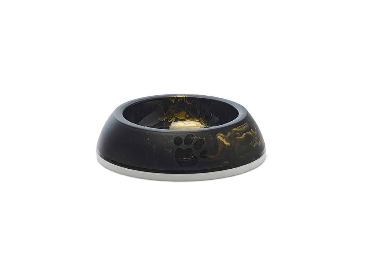 Savic Delice Cat Marble Black Gold 0.2 L feeding and drinking bowl with non-slip rim and marble finish