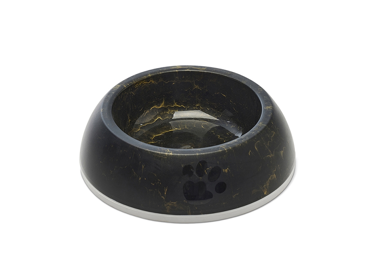 Savic Delice 2 Marble Black Gold 0.6 L feeding and drinking bowl with non-slip rim and marble finish