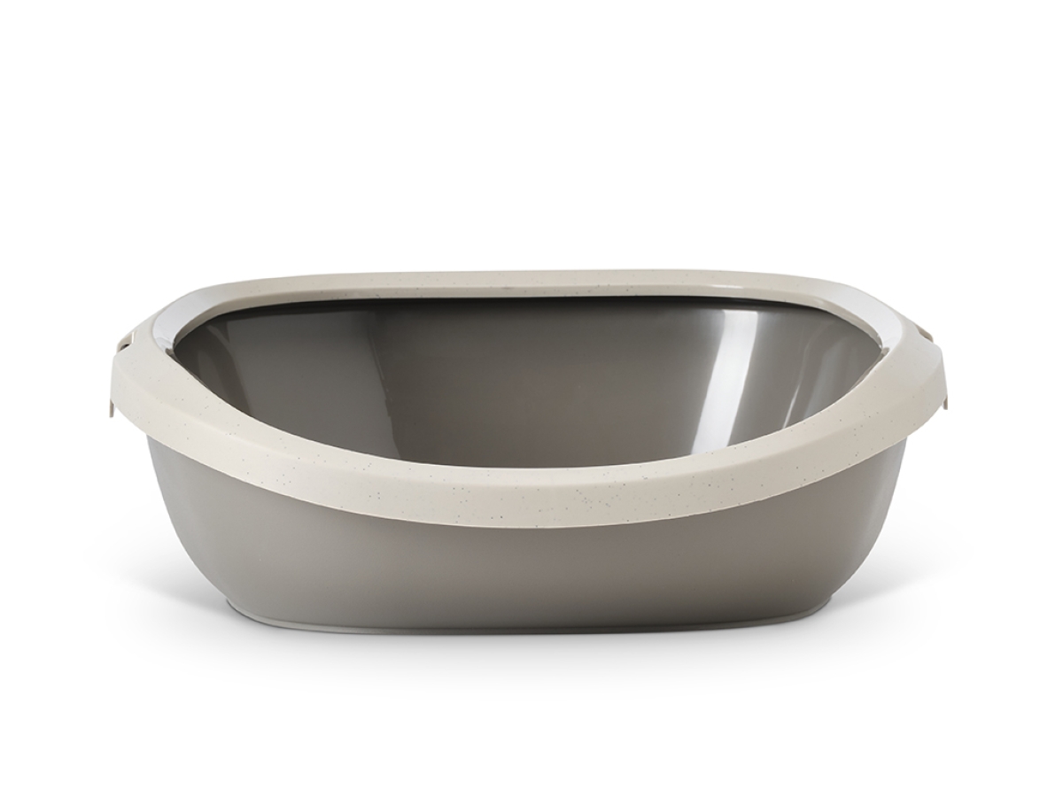 Gizmo large litter tray - Happy Planet warm grey