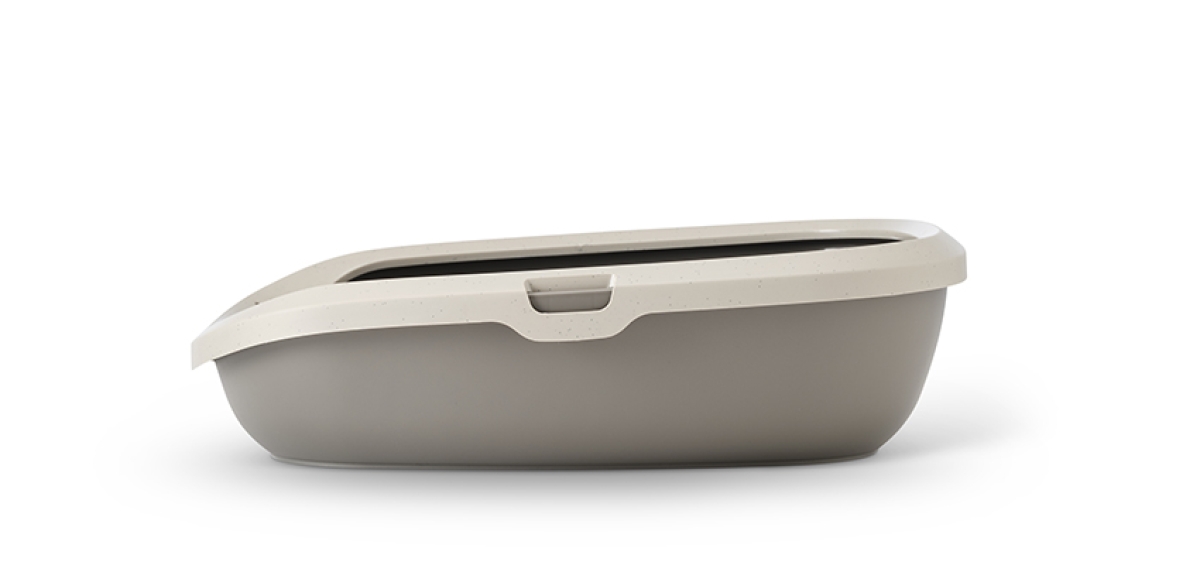 Gizmo large litter tray - Happy Planet warm grey