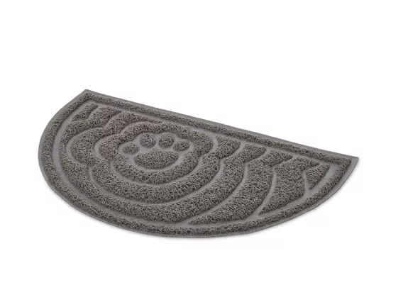 Grey litter tray mat designed to trap litter from your cat’s paws, keeping floors clean and reducing mess around the litter tray.