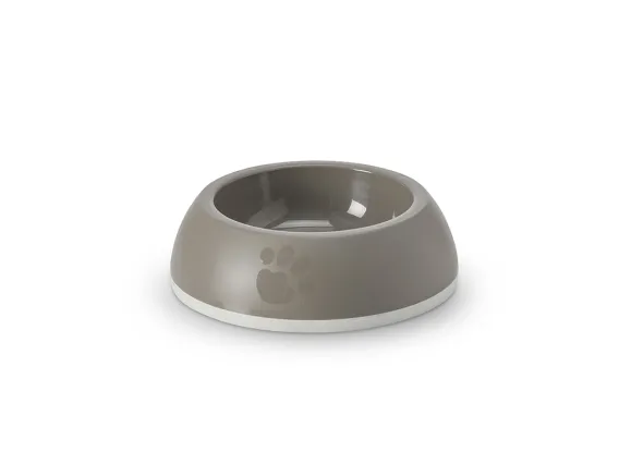 Savic Delice 2 feeding bowl for dogs warm grey, 0.6 L, 20.5 x 20.5 x 6.5 cm, rubber non-slip rim.