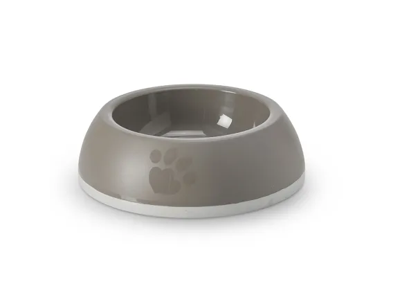 Savic Delice 3 large feeding bowl for dogs warm grey, 1.2 L, 26 x 26 x 8 cm, rubber non-slip rim.