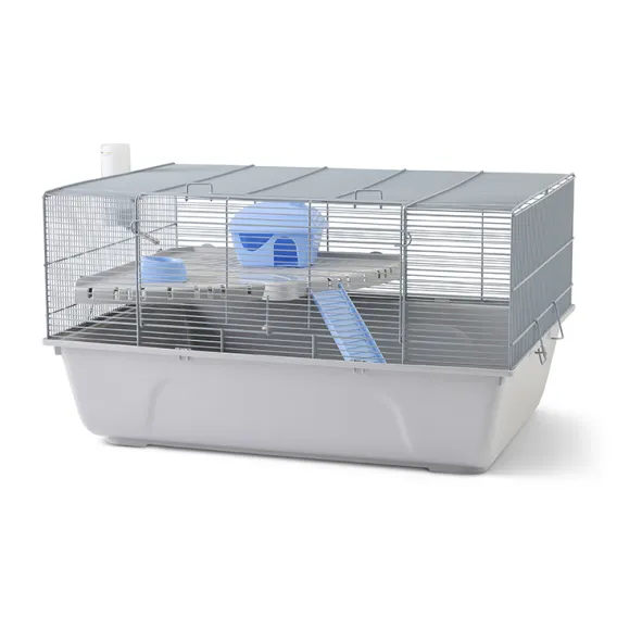 Savic Basil small animal home silver light grey two levels 67.5 x 49 x 37 cm hamsters dwarf hamsters mice.